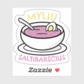 Myliu Saltibarscius Sticker (Blatt)