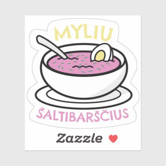 Myliu Saltibarscius Sticker (Blatt)