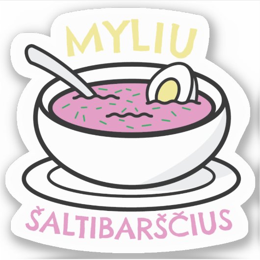 Myliu Saltibarscius Sticker (Vorderseite)