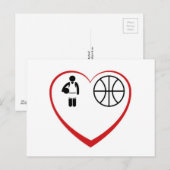 MyLove: Basketball Postkarte (Vorne/Hinten)