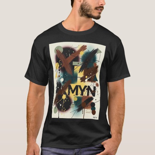 MYN Abstrakter Expressionismus T-Shirt (Vorderseite)