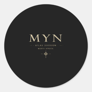 MYN Vintage Retro gewaschene Streetwear Runder Aufkleber
