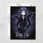 "Myna" Gothic Blue Bite Me Vampire Fairy Postcard Postkarte (Vorne/Hinten)