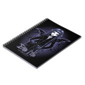 "Myna" Gothic Blue Bite Me Vampire Fee Notebook Notizblock (Linke Seite)