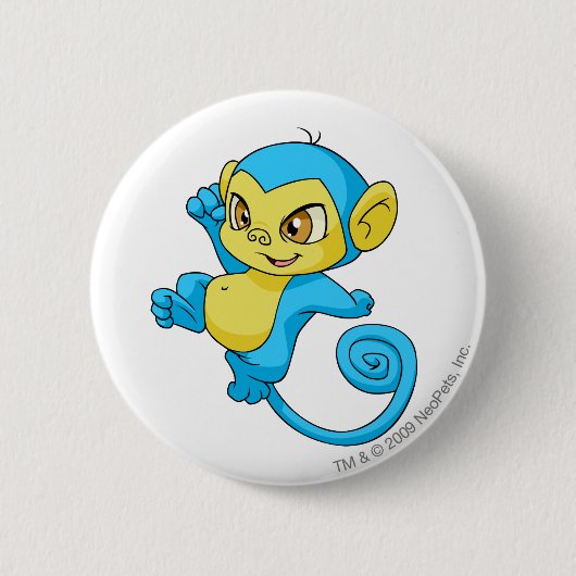 Mynci Blau Button (Vorderseite)