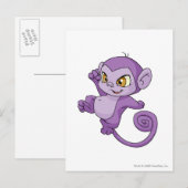 Mynci Lila Postkarte (Vorne/Hinten)