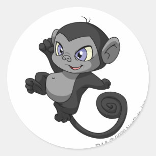 Mynci Schatten Runder Aufkleber