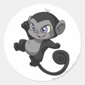 Mynci Shadow Runder Aufkleber (Vorderseite)