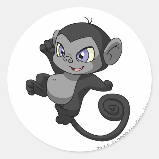 Mynci Shadow Runder Aufkleber (Vorderseite)