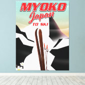 myoko japan ski poster leinwanddruck (Insitu (Holzboden))