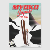 myoko japan ski poster magnetkarte (Vorderseite)