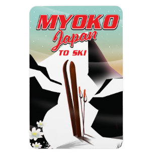 Myoko Japan Skiplakat Magnet