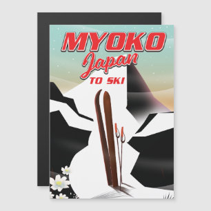 Myoko Japan Skiplakat Magnetkarte