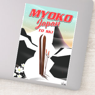 Myoko Japan Skiposter Aufkleber