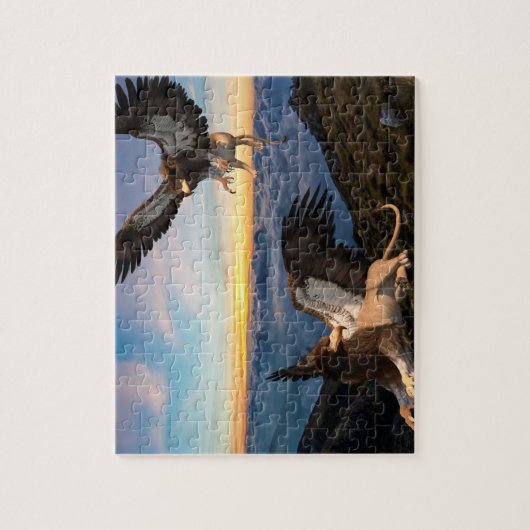Myological Creature Griffin Fantasy Puzzle (Vertikal)