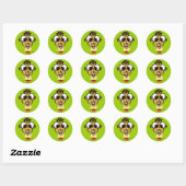 Myopic Chipmunk-Sticker Runder Aufkleber (Blatt)