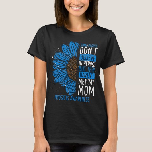 Myositis Awareness Ribbon Mom Warrior T-Shirt (Vorderseite)