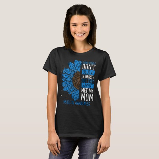 Myositis Awareness Ribbon Mom Warrior T-Shirt (Vorne ganz)