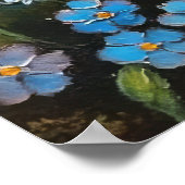 Myosotis Blume Ölfarbe Poster (Ecke)