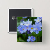 Myosotis sylvatica - Vergissmeinnichte Button (Vorne & Hinten)