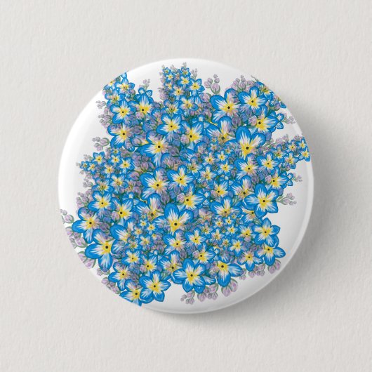 MYOSOTIS vergessene-me-nots-Kunst Button (Vorderseite)