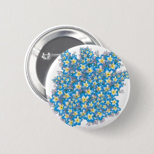 MYOSOTIS vergessene-me-nots-Kunst Button (Vorne & Hinten)
