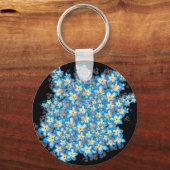 MYOSOTIS vergessene-me-nots-Kunst Schlüsselanhänger (Vorderseite)