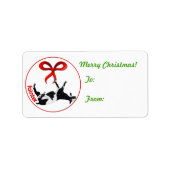 Myotonic Goat Weihnachtsgeschenk Tag Sticker Adressaufkleber (Vorne)