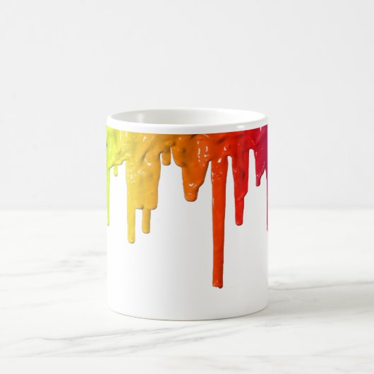 MyPride365 - Regenbogen-Farben-Tropfen-Tasse Kaffeetasse (Mittel)