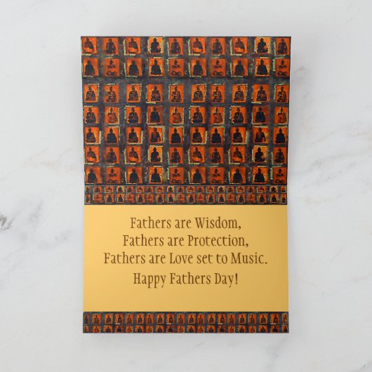 Myriad Buddha Fathers Day ~ Card Vater Religiös Karte (Innenseite)