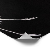 Myriad von fliegenden Kranen über Furisode Japanis Poster (Ecke)