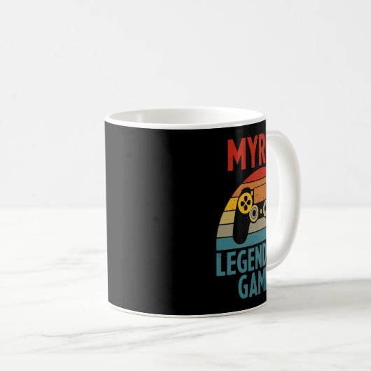 Myron Gift Name Personalized Funny Gaming Geek Bir Kaffeetasse (VorderseiteRechts)
