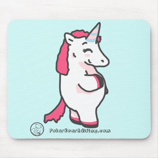 Myrte das Einhorn Mousepad (Vorne)
