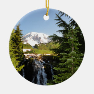 Myrte-Fälle, der Mount Rainier Keramikornament