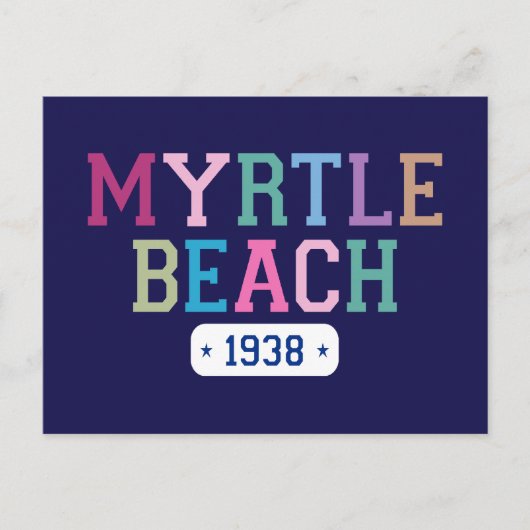 Myrtle Beach 1938 Postkarte (Vorderseite)