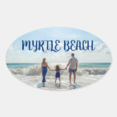 Myrtle Beach Ändern Sie das Strand-Souvenir Ovaler Aufkleber (Vorderseite)