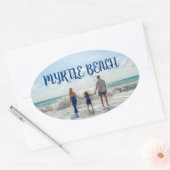 Myrtle Beach Ändern Sie das Strand-Souvenir Ovaler Aufkleber (Umschlag)