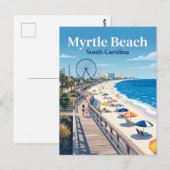 Myrtle Beach Boardwalk USA Postkarte (Vorne/Hinten)