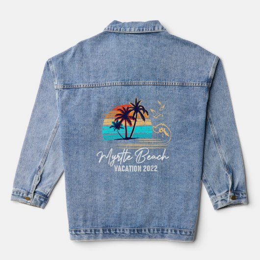 Myrtle Beach Carolina 2022 Urlaub Bester Freund Fa Jeansjacke (Rückseite)