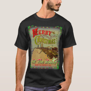MYRTLE BEACH CHRISTMAS AM STRAND VINTAGE KUNST AM T-Shirt