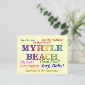 Myrtle Beach Colors Postkarte (Stehend Vorderseite)
