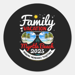 Myrtle Beach Family Urlaub Myrtle Beach 2025 Bea Runder Aufkleber