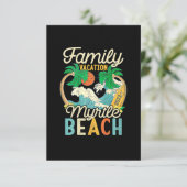 Myrtle Beach Family Vacation 2023 Matching Retro C Einladung (Stehend Vorderseite)