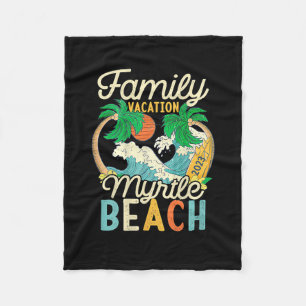 Myrtle Beach Family Vacation 2023 Matching Retro C Fleecedecke