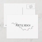 Myrtle Beach Footprints Postkarte (Vorne/Hinten)