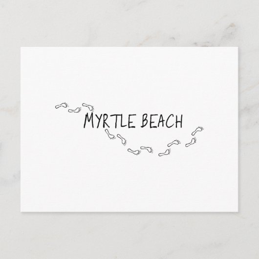 Myrtle Beach Footprints Postkarte (Vorderseite)