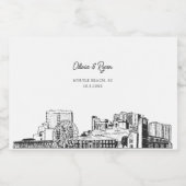 Myrtle Beach Gastgeschenk Willkommensgeschenk Cust Alkoholflaschenetikett (Einzelnes Label)