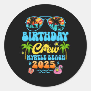 Myrtle Beach Geburtstags-Crew-Urlaub-Kreuzfahrt 20 Runder Aufkleber