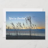 Myrtle Beach Grass Sunrise Foto Geburtstag Einladung (Vorderseite)