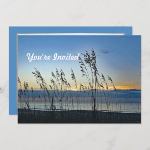 Myrtle Beach Grass Sunrise Foto Geburtstag Einladung